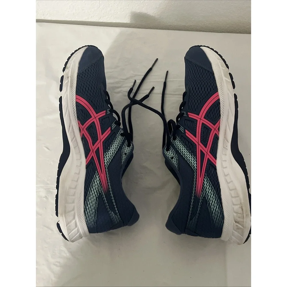 ASICS Gel Contend 6 Shoes Womens Sz 10 Blue Pink Running Training 1012A571